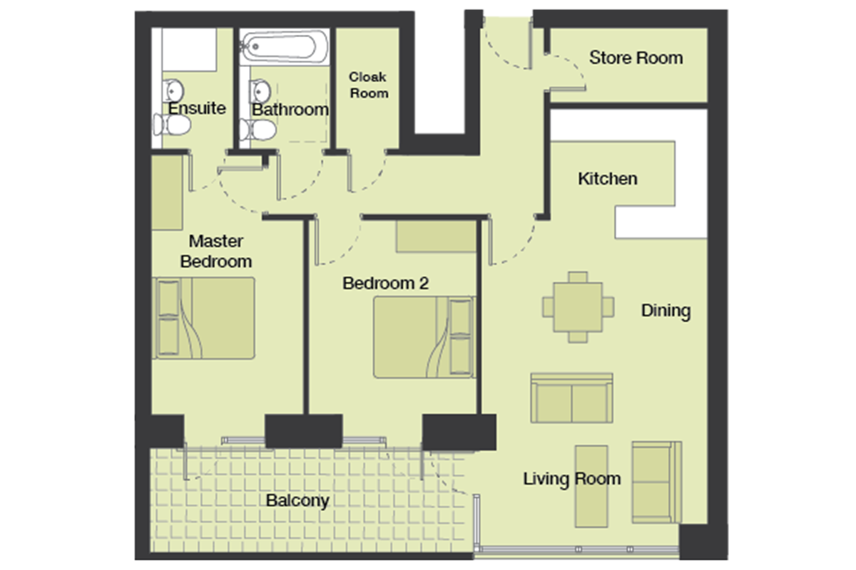 Typical 2 Bedroom Apartment Floor Plans Charlotte
